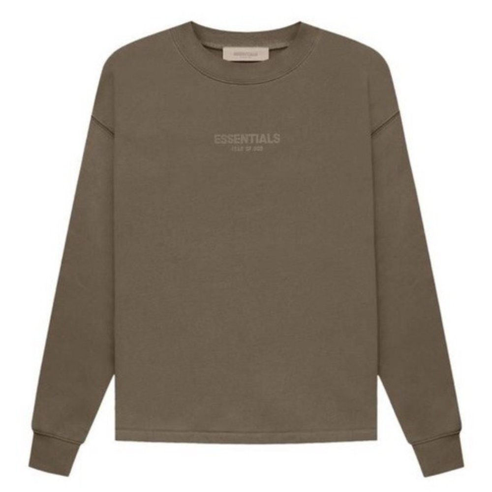 Essentials Fear of God Relaxed Wood Crewneck Fleece Oversized Sweatshirt NWT